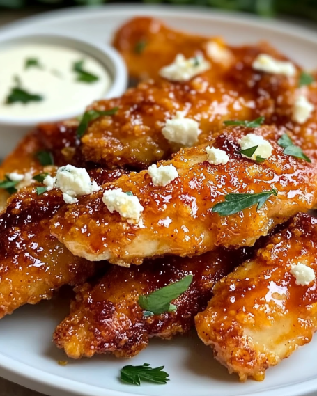 Crispy Hot Honey Feta Chicken