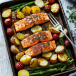 Sheet Pan Salmon with Potatoes and Vegetables