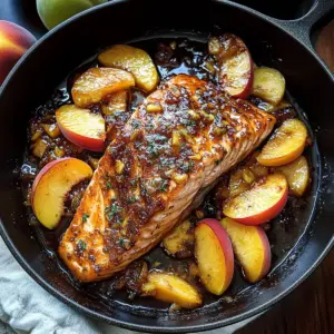 Bourbon Peach Roasted Salmon