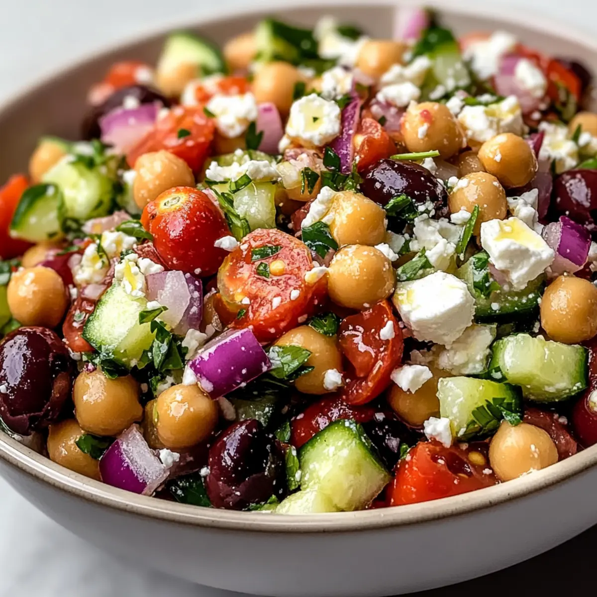 Ultimate Mediterranean Chickpea Feta Salad Easy Delicious