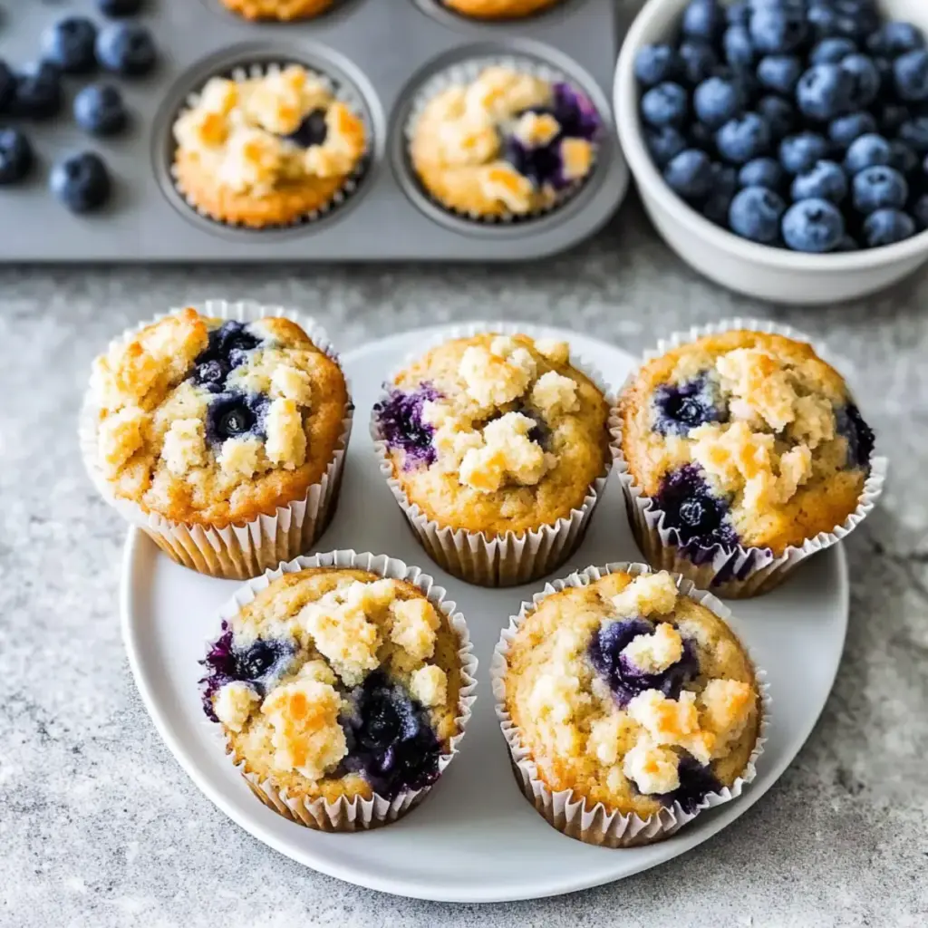 Greek Yogurt Blueberry Muffins