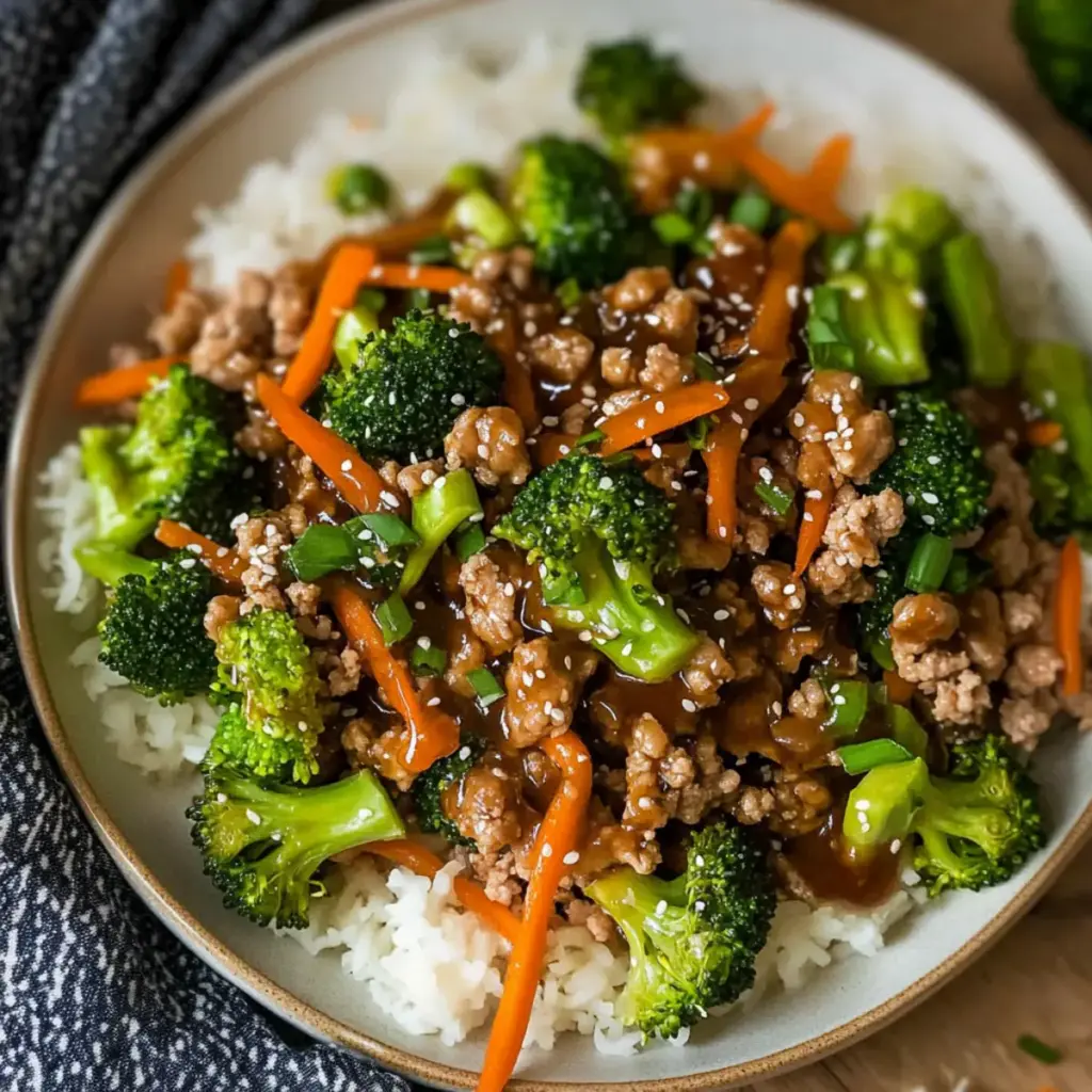 Ground Turkey Teriyaki Stir Fry