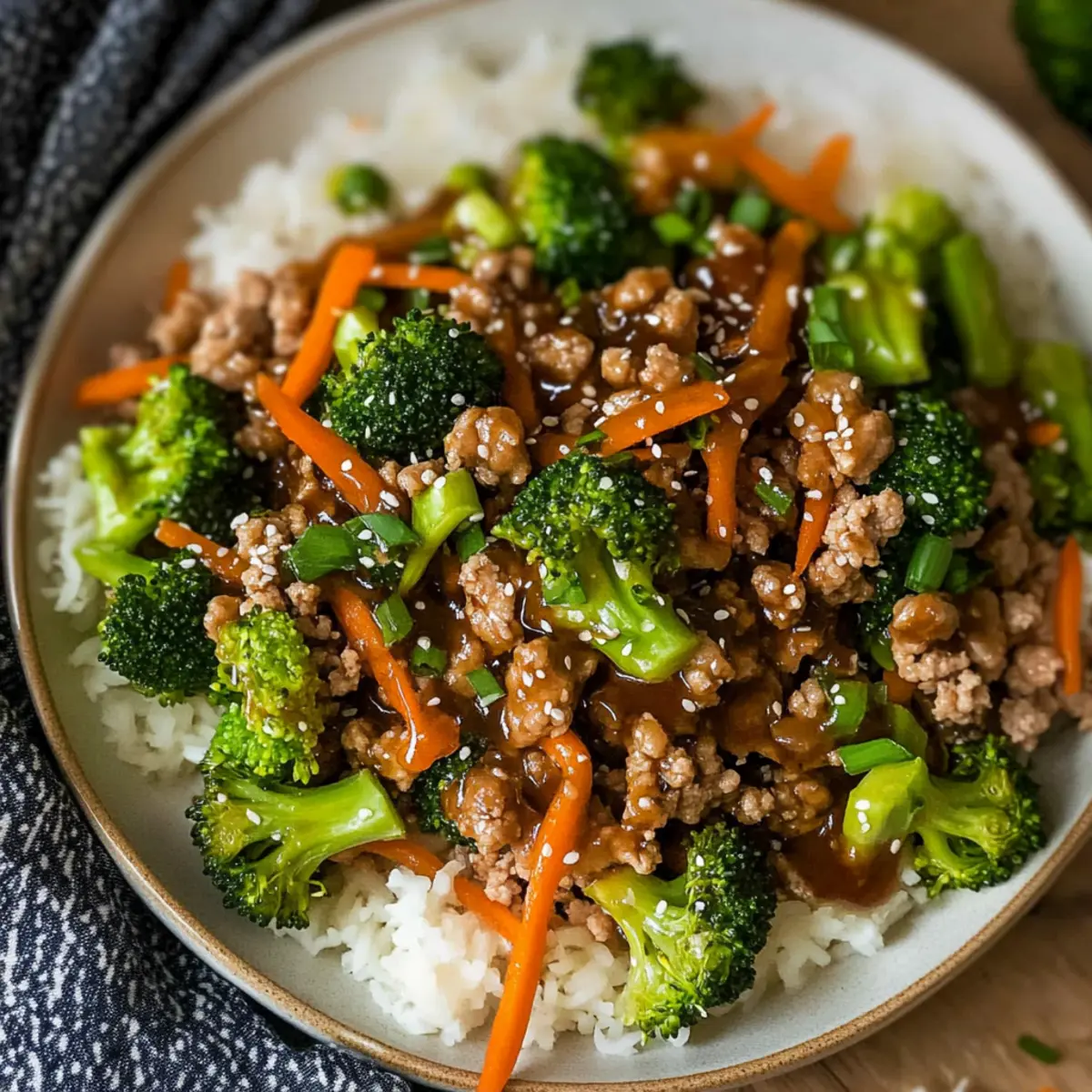Ground Turkey Teriyaki Stir Fry