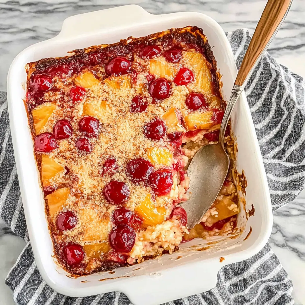 5-Ingredient Cherry Pineapple Dump Cake