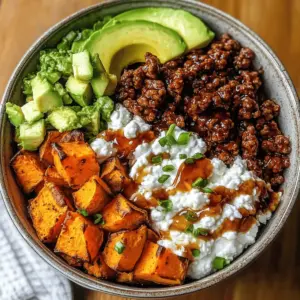 Ground Beef Hot Honey Bowl