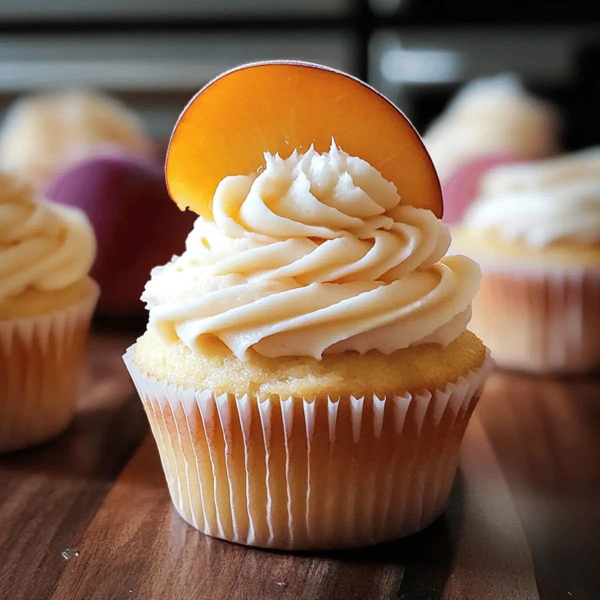 Honey Peach Cream Cheese Cupcakes
