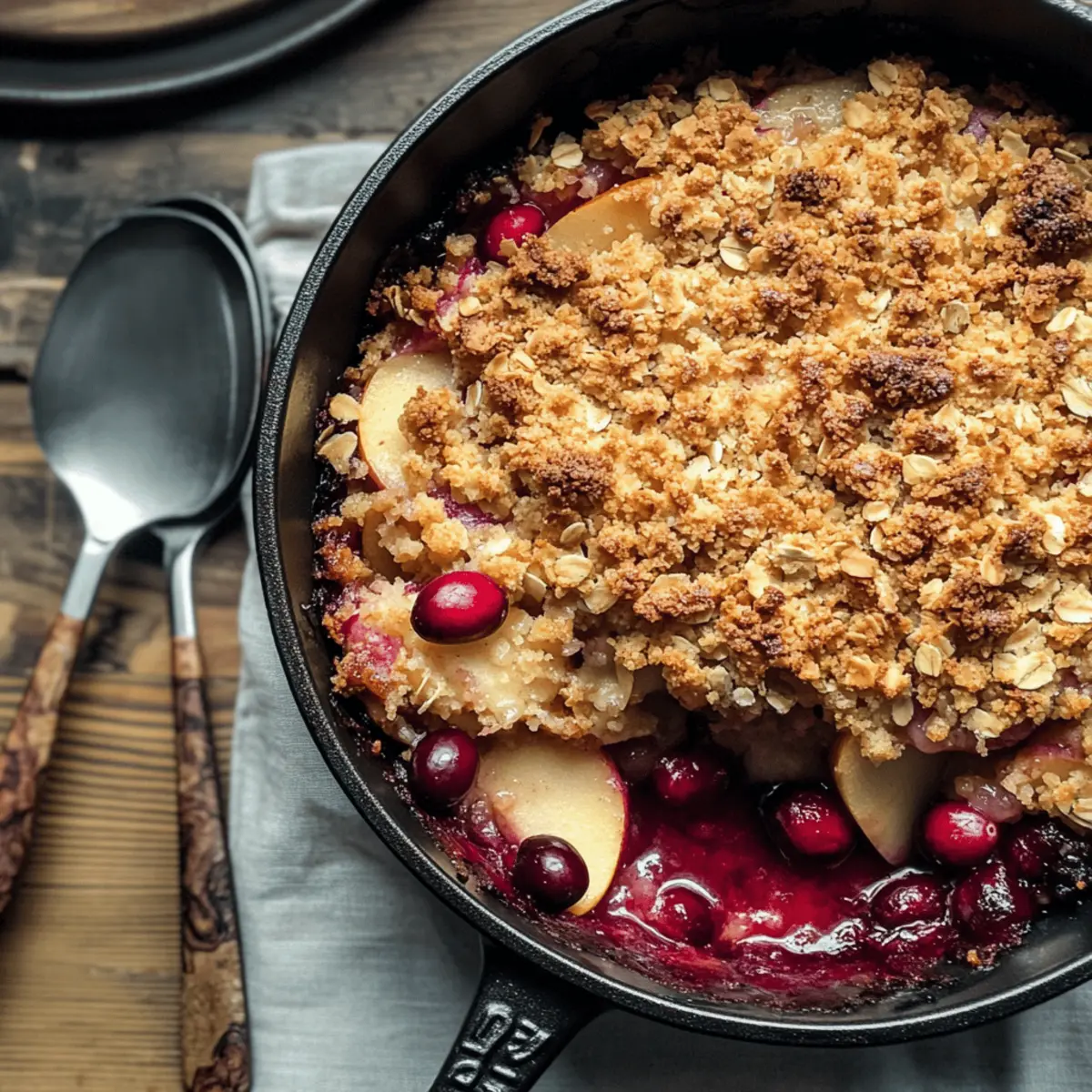 Apple Cranberry Crumble