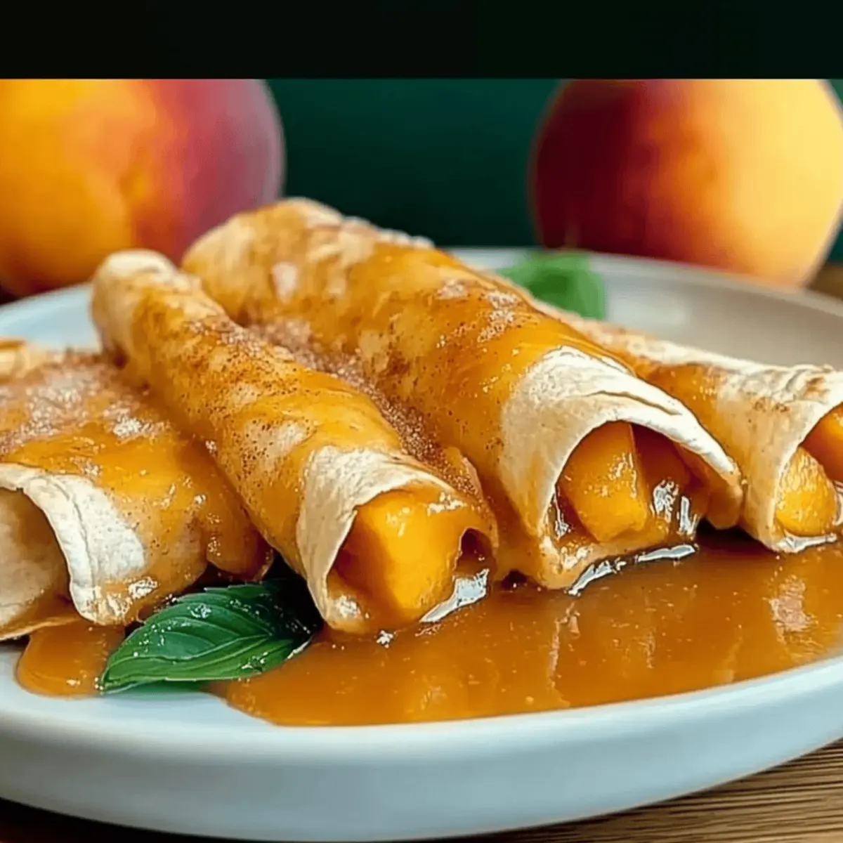 Peach Pie Enchiladas