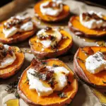 Sweet Potato Rounds with Goat Cheese