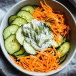 Raw Carrot & Cucumber Salad with a Creamy Dill Vinaigrette
