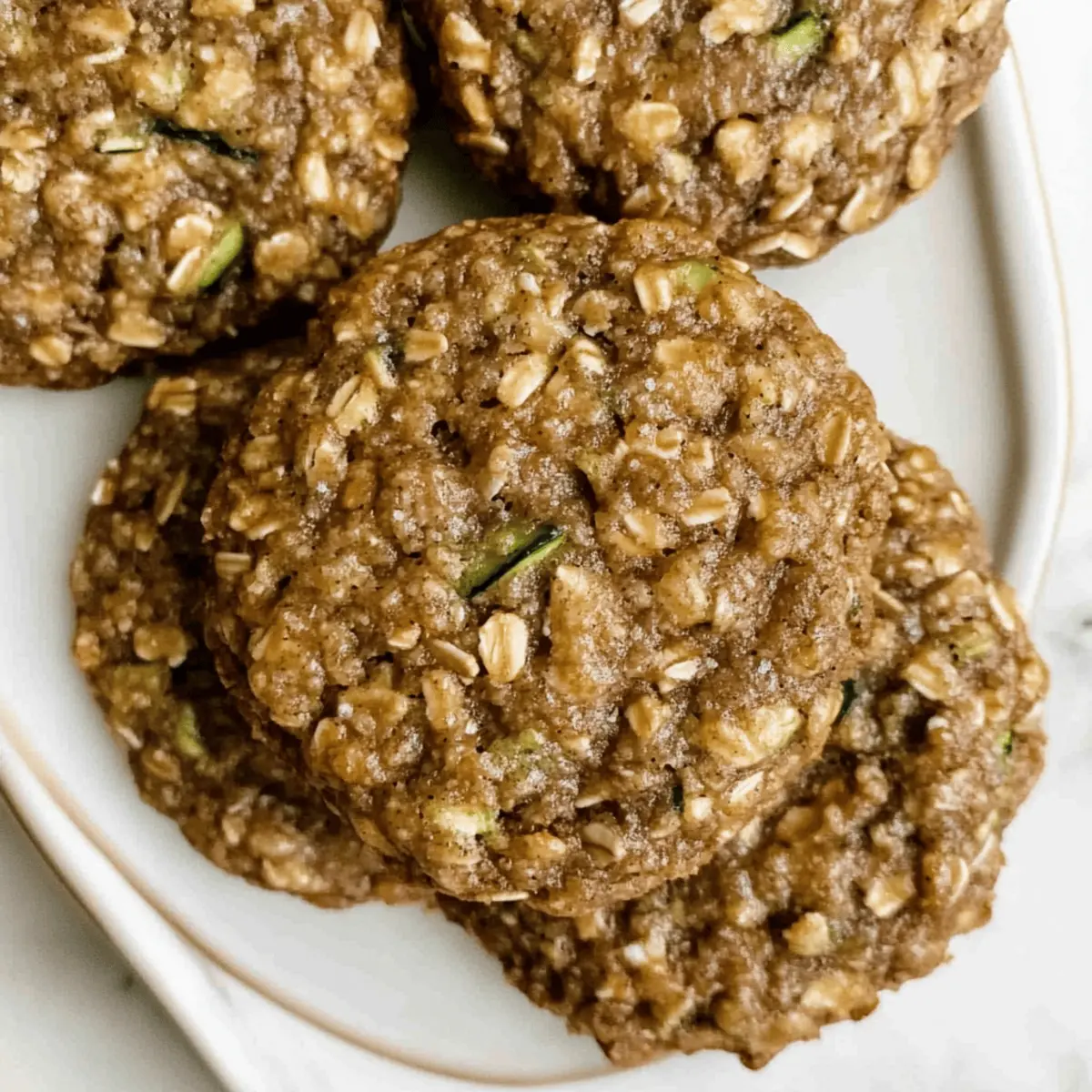 Healthy Zucchini Oatmeal Cookies