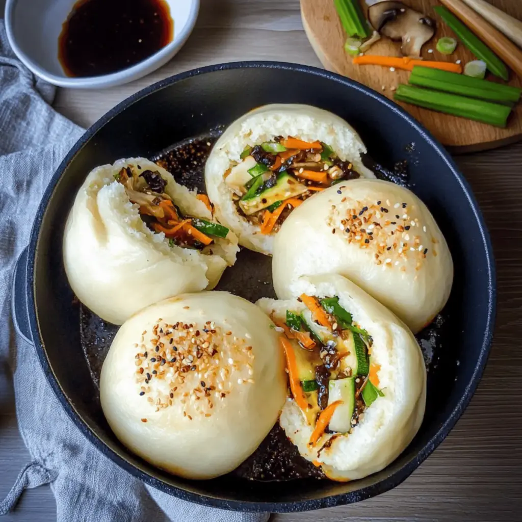 Pan-fried Steamed Buns
