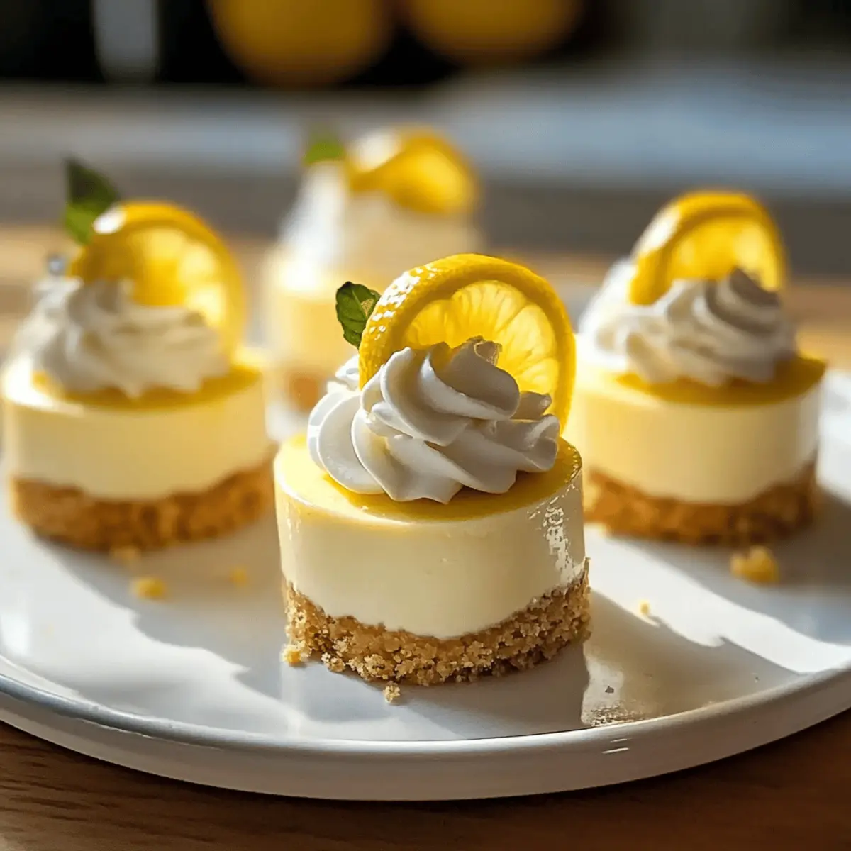 Mini Lemon Cheesecakes