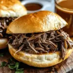Crockpot French Dip Sandwiches