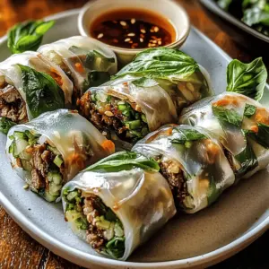 Thai Basil Beef Rolls