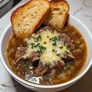 French Onion Beef Short Rib Soup