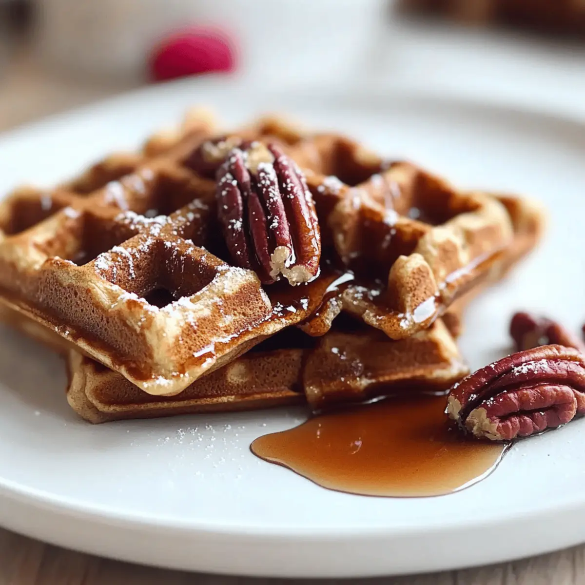 Crispy Gingerbread Waffles