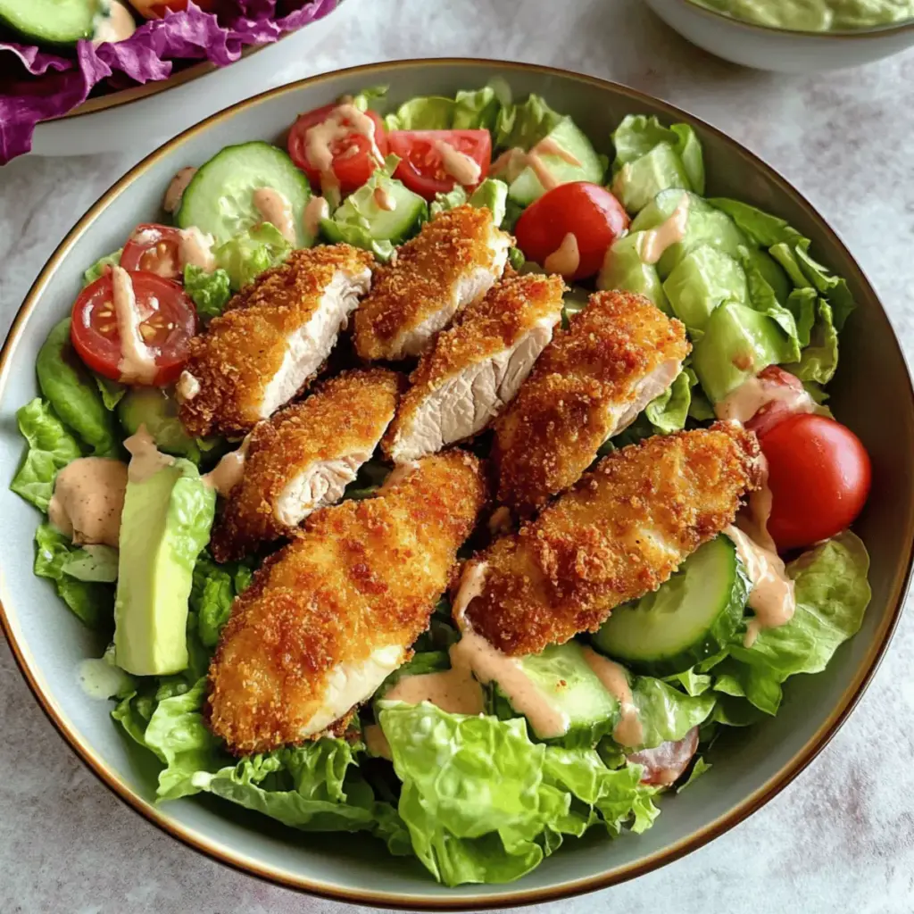 Air Fried Chicken Tender Salad