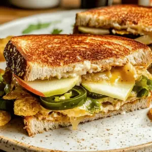 Spicy Cheddar & Apple Fall Veggie Sandwich
