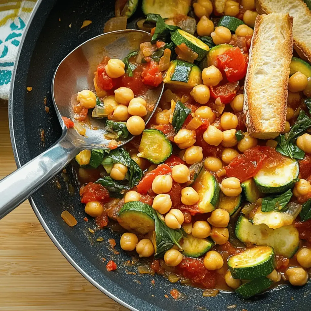 Italian Zucchini + Chickpea Skillet