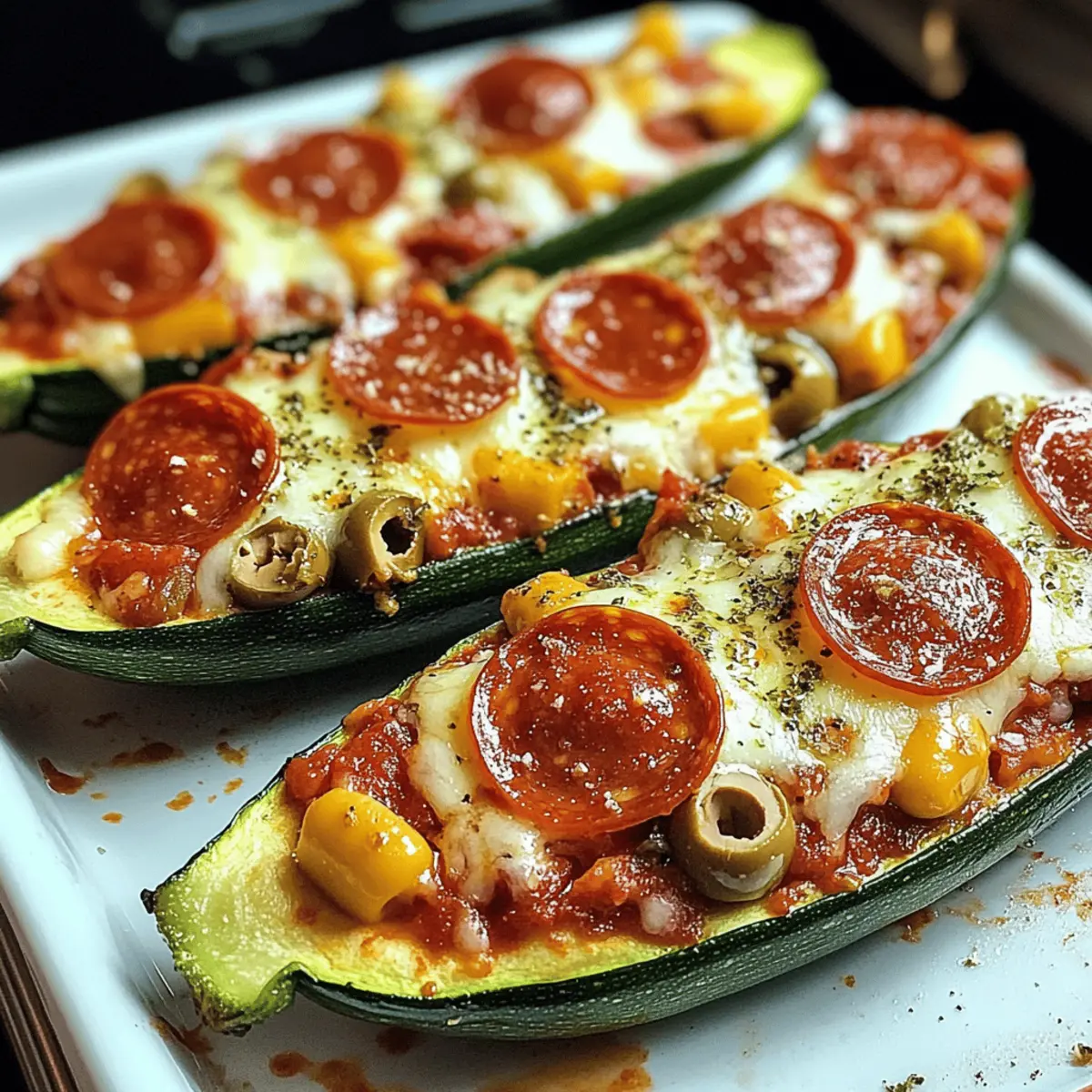 Zucchini Pizza Boats
