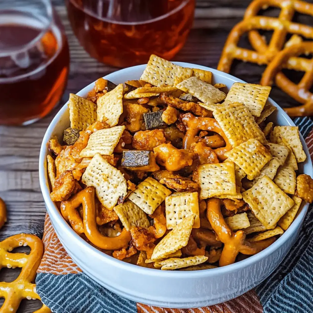 Spicy Cheese Cracker Snack Mix