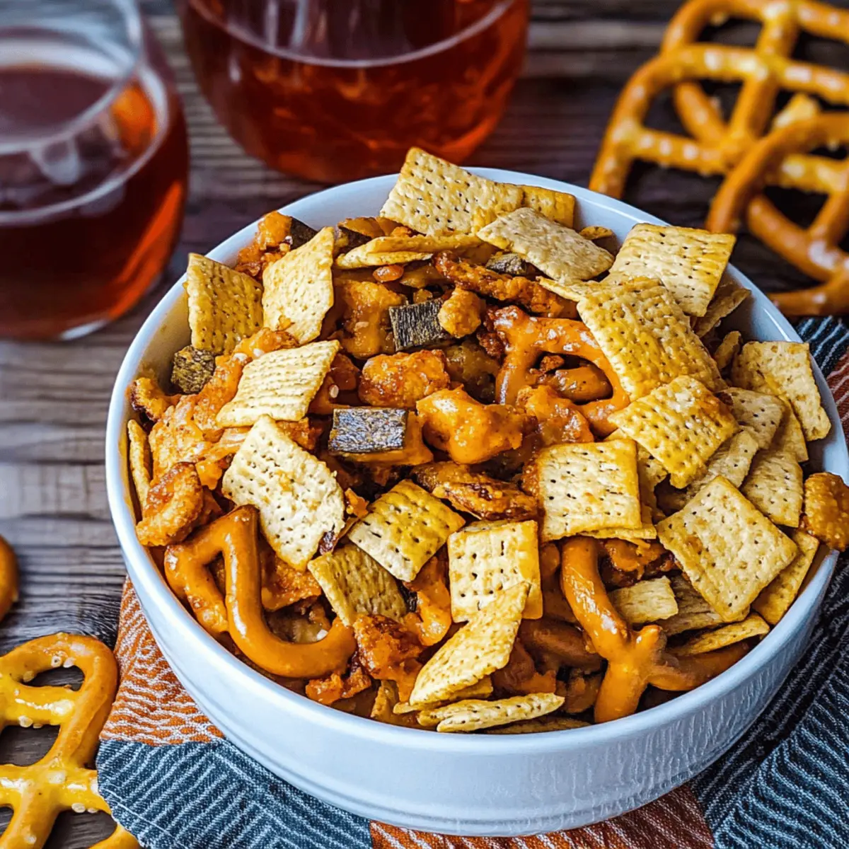 Spicy Cheese Cracker Snack Mix