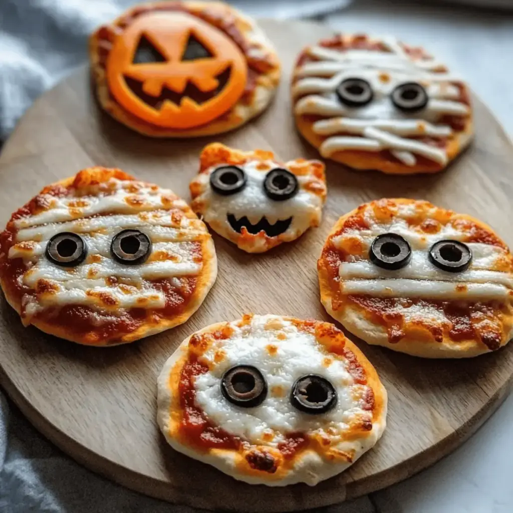 Halloween Mini Pizzas