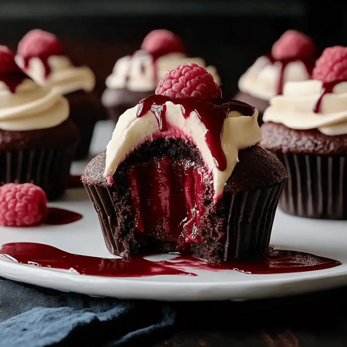 Halloween Vampire Bite Cupcakes