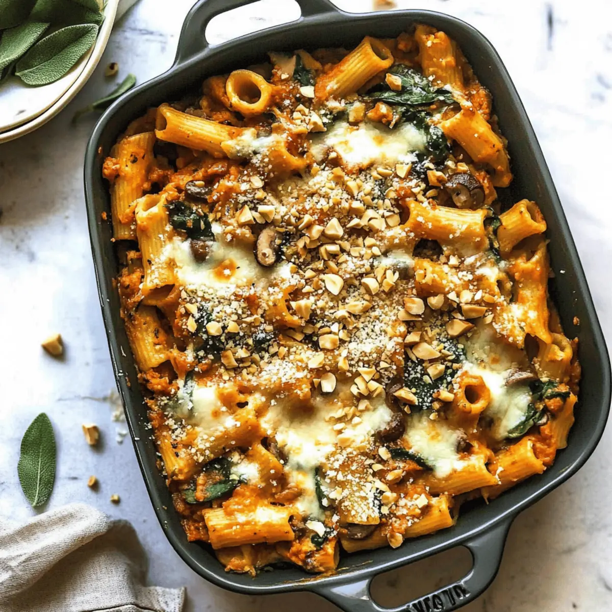Pasta Bake with Pumpkin Tomato Sauce