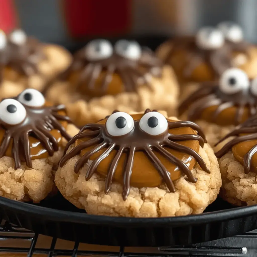 Peanut Butter Spider Cookies