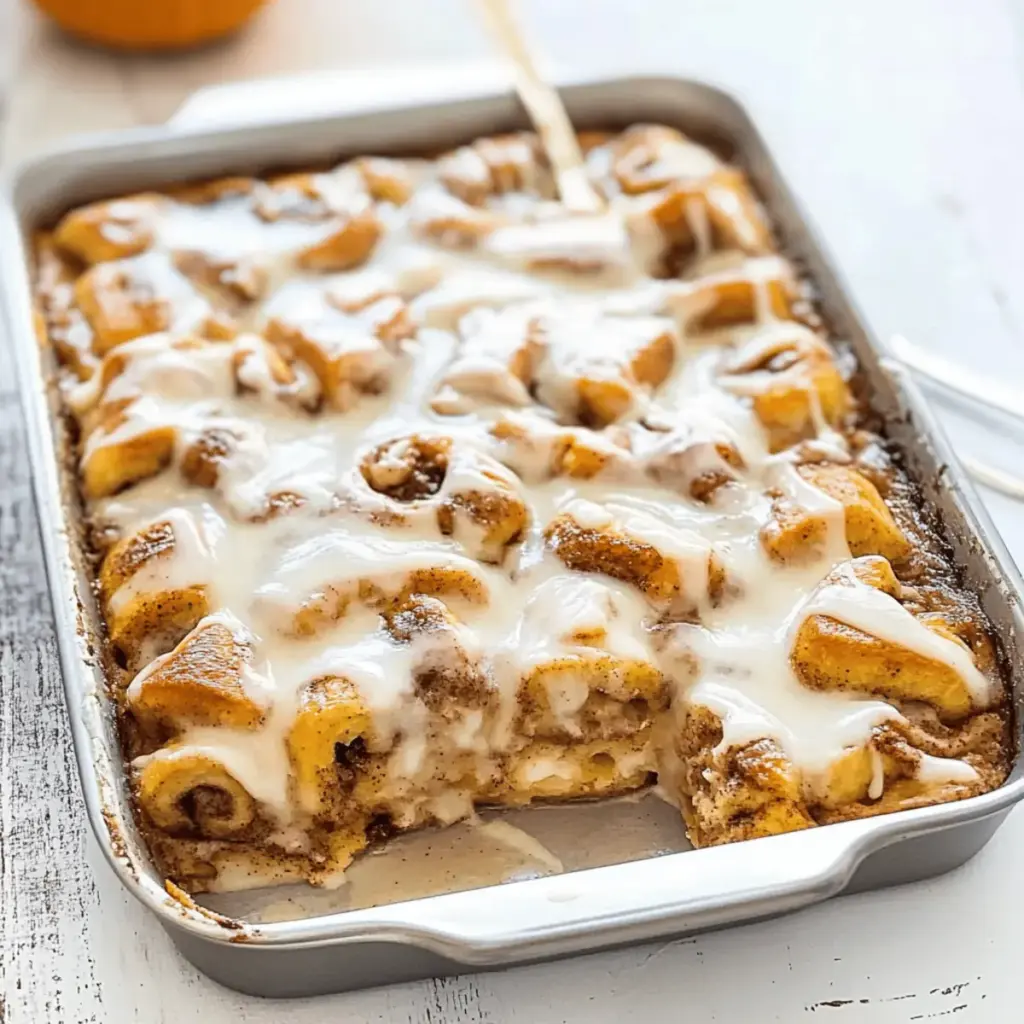 Pumpkin Cinnamon Roll Bake
