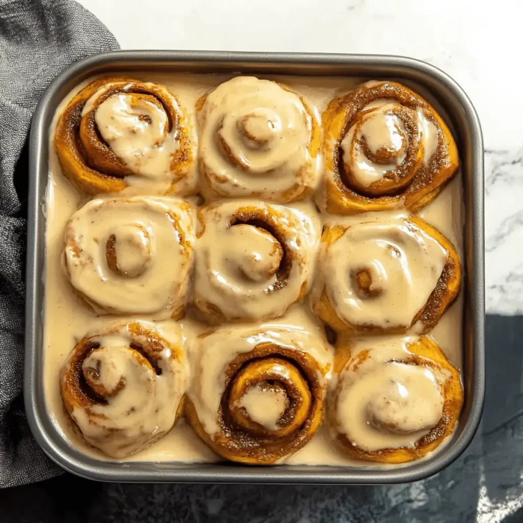 Pumpkin Cream Cheese Cinnamon Rolls