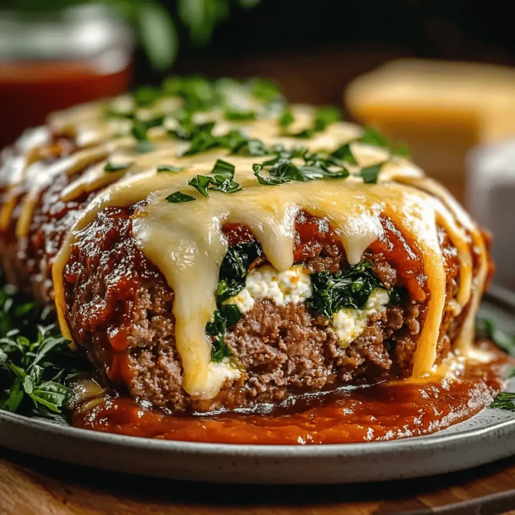 Stuffed Italian Meatloaf