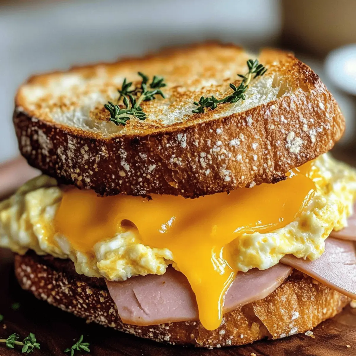 Egg and Ham Breakfast Sandwich