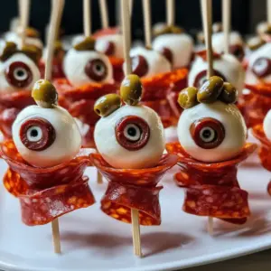 Skewered Salami Eyeballs
