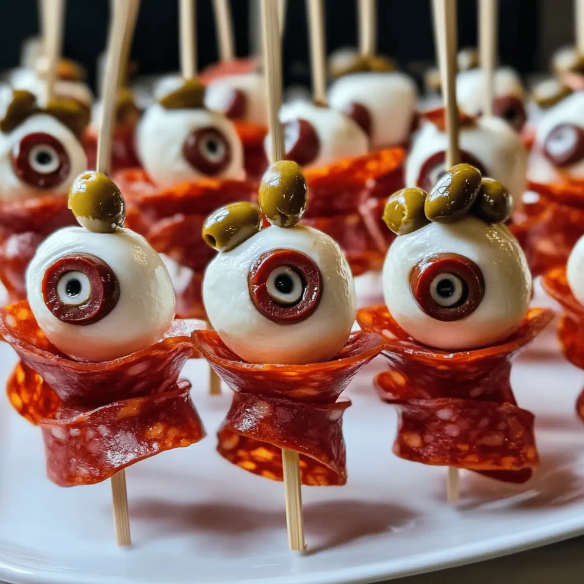 Skewered Salami Eyeballs