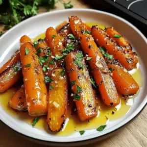 Honey Garlic Butter Roasted Carrots