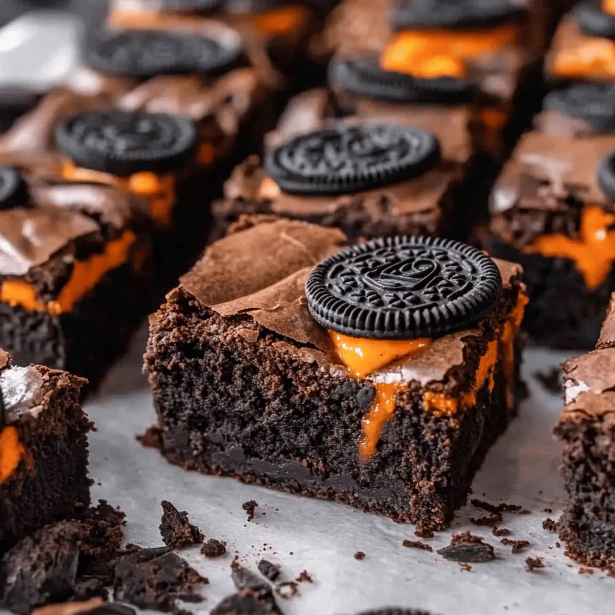 Halloween Oreo Brownies