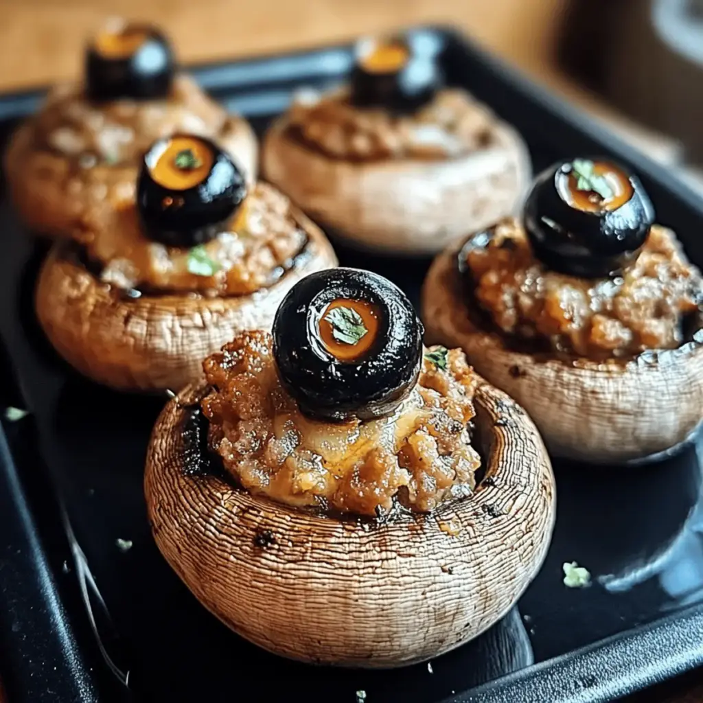 Stuffed Mushroom Eyeballs
