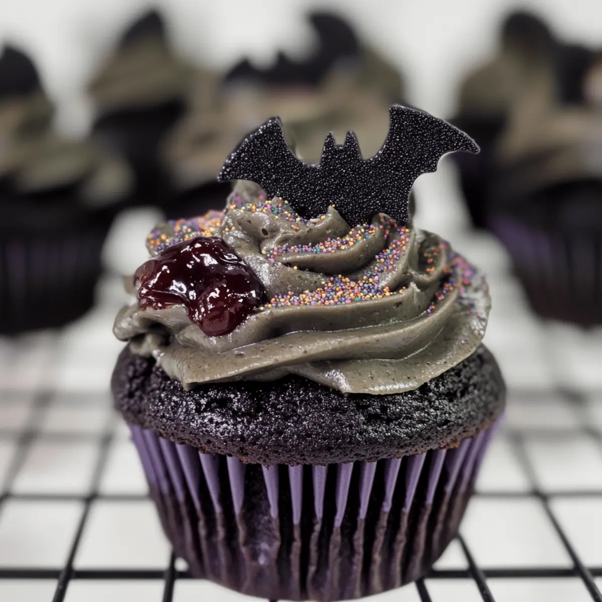 Black Velvet Halloween Cupcake