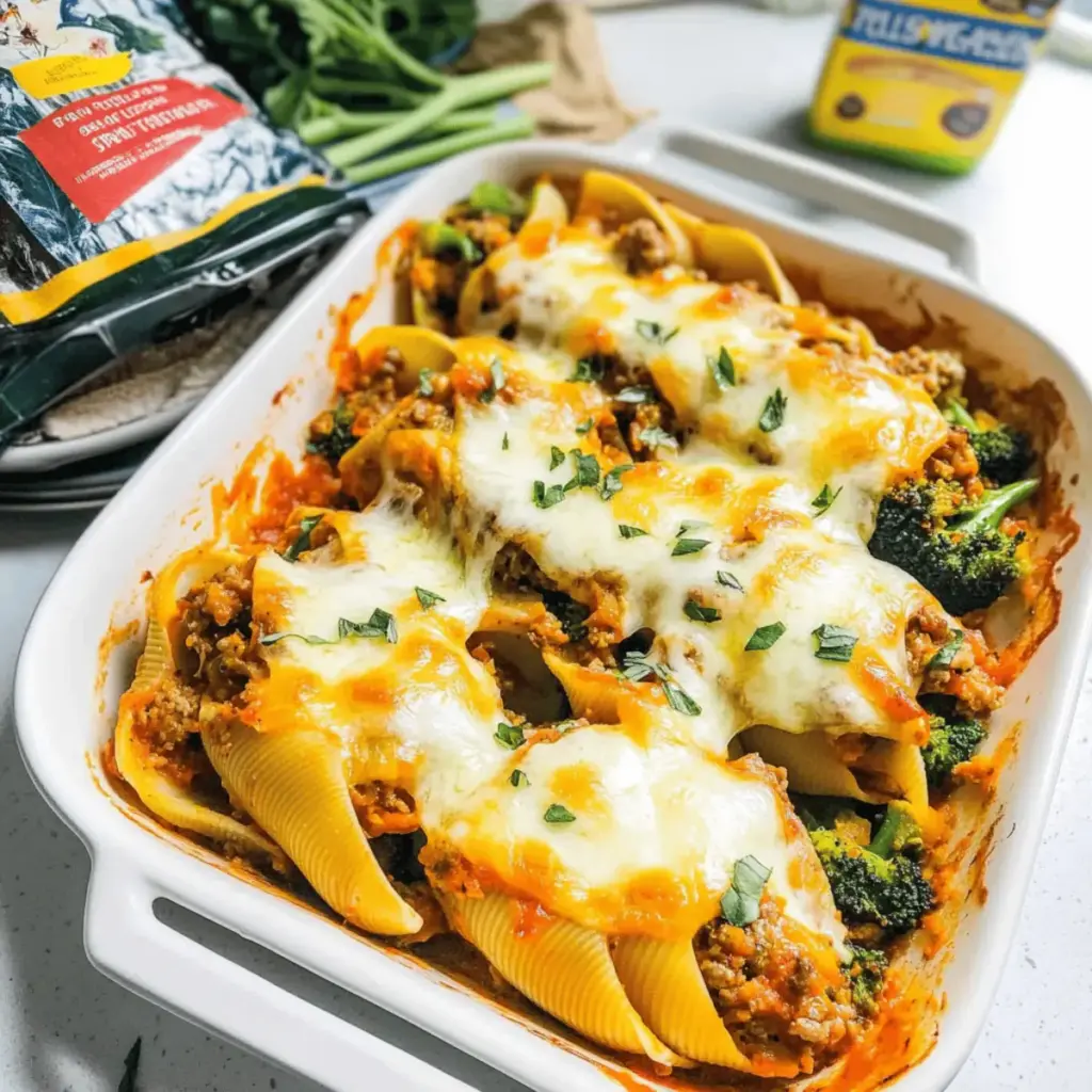 Cheesy Pumpkin and Spicy Sausage Stuffed Shells