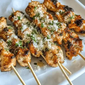 Ranch Garlic Parmesan Chicken Skewers