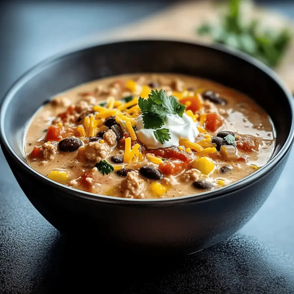 High Protein Creamy Taco Soup