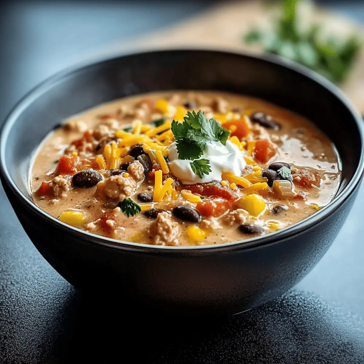 High Protein Creamy Taco Soup