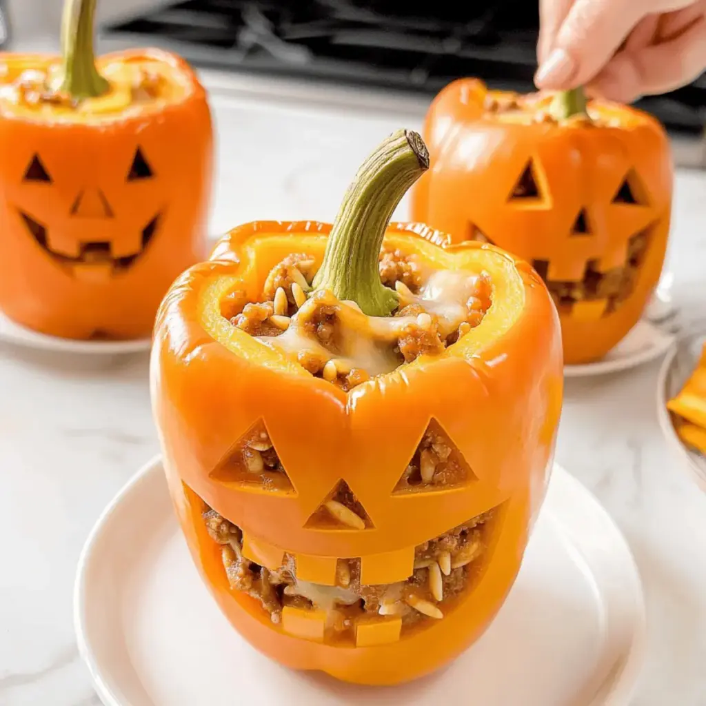 Halloween Stuffed Peppers