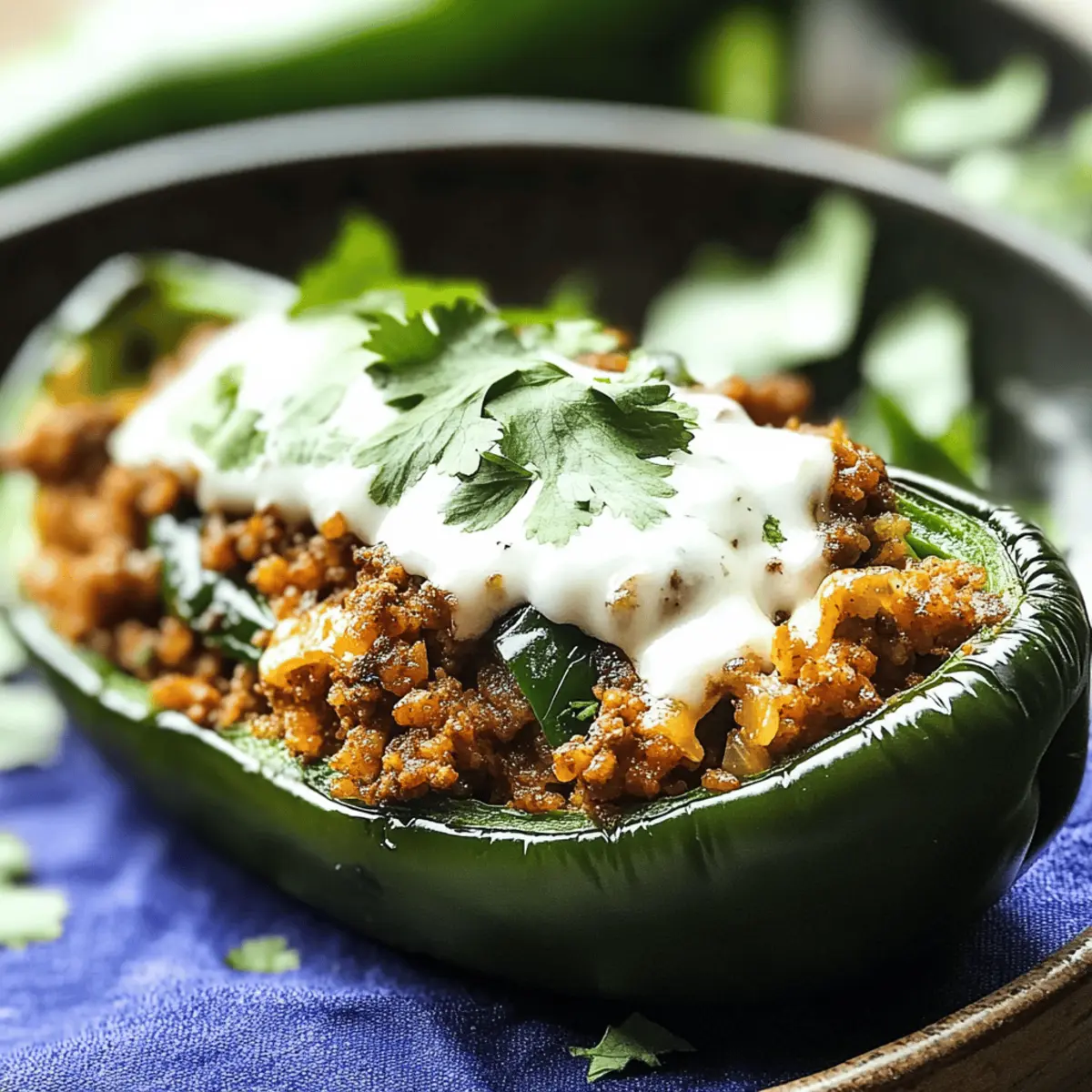 Mexican Stuffed Poblano Peppers