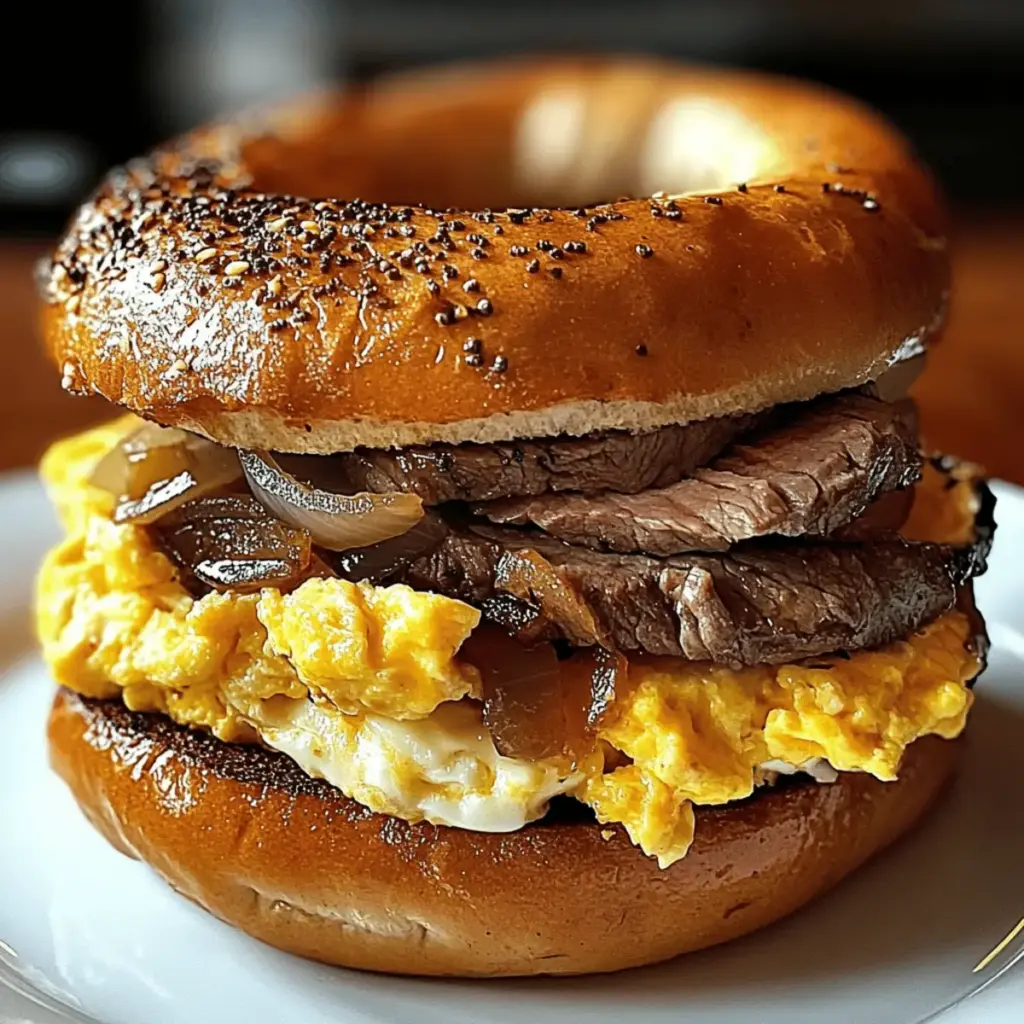 Steak Egg and Cheese Bagel