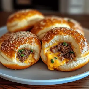 Cheeseburger Pretzel Bombs