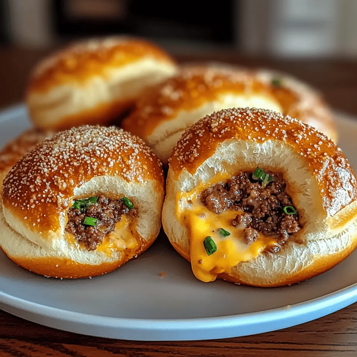 Cheeseburger Pretzel Bombs